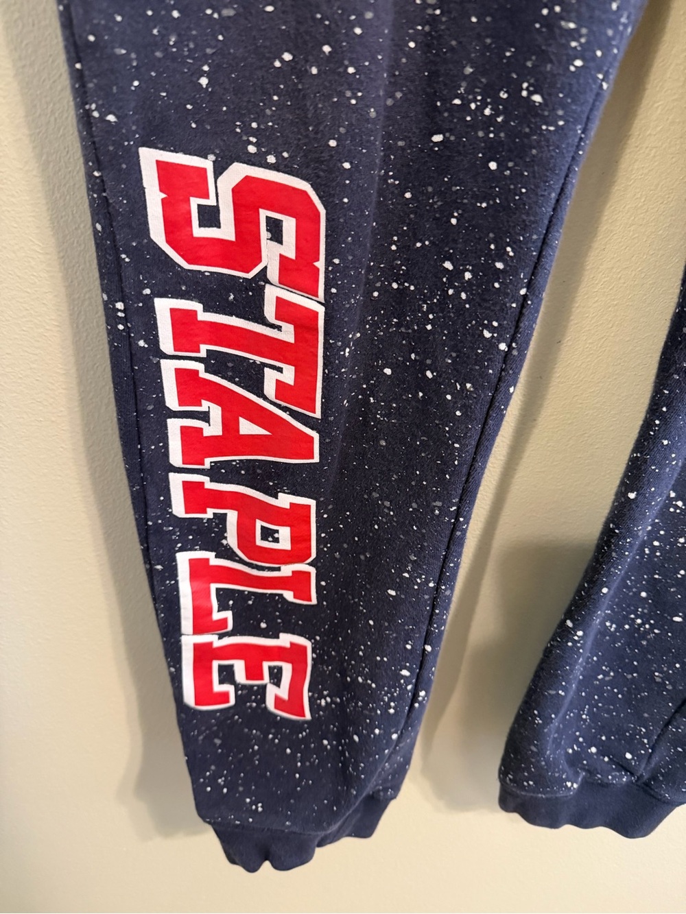 Staple Pigeon Speckled Jogger Sweatpants Navy Streetwear Men’s XL - Picture 3 of 10